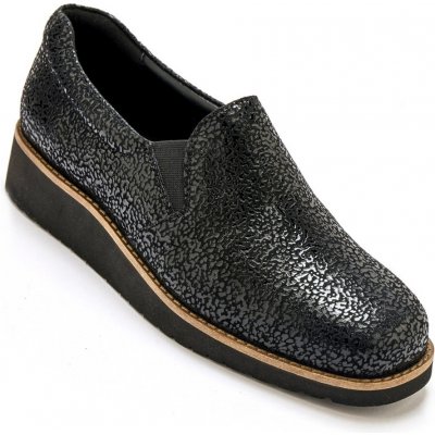 Blancheporte PEDICONFORT Kožené slip-on boty černá – Zboží Dáma