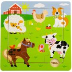 Viga puzzle 9 dílků domácí zvířátka – Zbozi.Blesk.cz