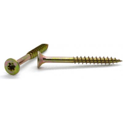 Vrut univerzální 5x60 žlutý zinek, zápustná hlava, TORX, částečný závit – Hledejceny.cz