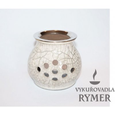 Michael Rymer Vykuřovací pícka a aromalampa Raku slonová kost 7 x 10 cm – Zboží Dáma