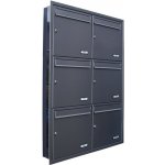 3MH s.r.o. Poštovní schránka MA-370x330x110 v sestavě pro zazdění Barva: RAL 7040 šedá – Hledejceny.cz