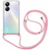 Pouzdro a kryt na mobilní telefon Realme Pouzdro TopQ Realme 10 s růžovou šňůrkou průhledný