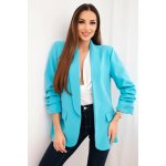 Kesi dámské sako s klopami Tyrkysová – Hledejceny.cz