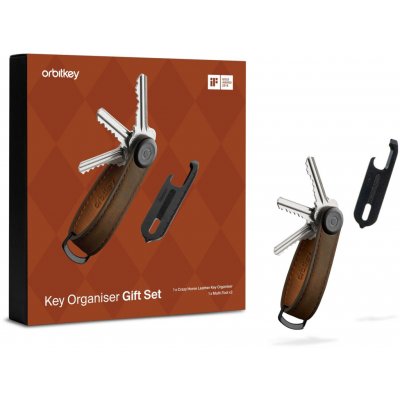 Klíčenka Kožená OrbitKey 2.0 Crazy Horse Oak Brown – Zboží Dáma
