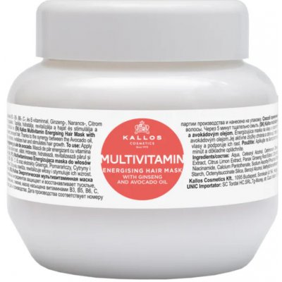 KALLOS Kallos KJMN Multivitamin Energizing hair mask with Ginseng extract and Avocado oil 275 ml – Hledejceny.cz