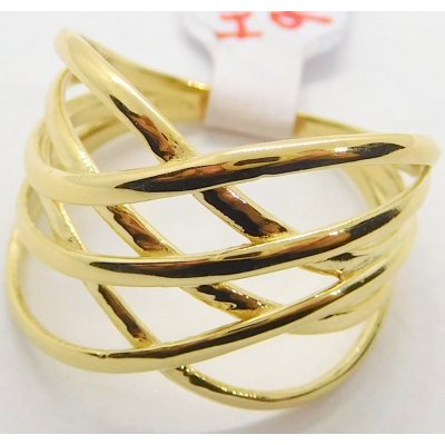 Klenoty Budín Mohutný dámský zlatý prsten ze žlutého zlata HK1125
