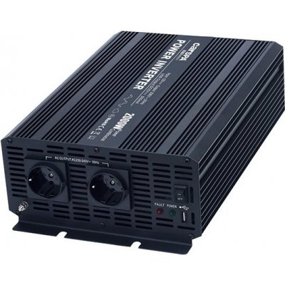 Carspa CAR2KUR-24 24V/230V+USB 2000W, modifikovaná sinus – Hledejceny.cz