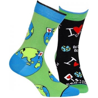 Veselé barevné bavlněné ponožky poznávej svět – Zboží Mobilmania