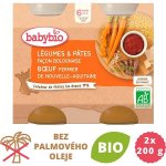 Babybio zelenina s těstovinami na boloňský způsob s farmářským hovězím masem 2 x 200 g – Zboží Mobilmania