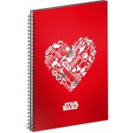 Presco Group blok Star Wars Red A5 nelinkovaný,spirálový – Zbozi.Blesk.cz