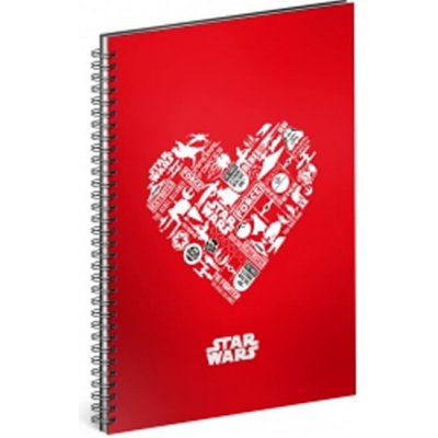 Presco Group blok Star Wars Red A5 nelinkovaný,spirálový – Zbozi.Blesk.cz