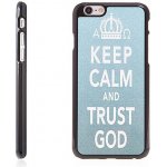 Pouzdro AppleMix Plasto-kovový Apple iPhone 6 / 6S - Keep Calm And Trust God - modro-černý – Hledejceny.cz