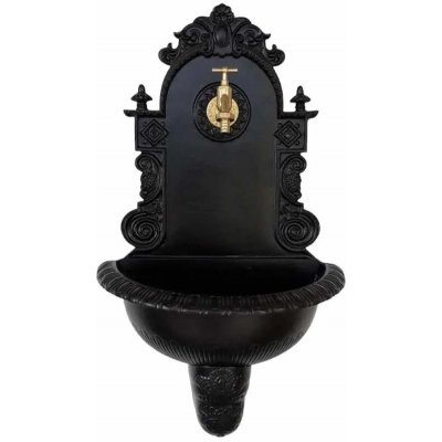 AZTE Zahradní umyvadlo z lehké slitiny hliníku - s kohoutkem, výpustí a sifonem, MĚDĚNÉ – Zboží Dáma