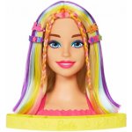 Barbie stylingová hlava neonové duhové blond vlasy – Zbozi.Blesk.cz