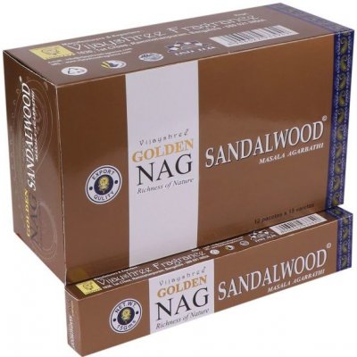 Vijayshree Vonné Tyčinky Golden Nag Sandalwood 15 g – Sleviste.cz