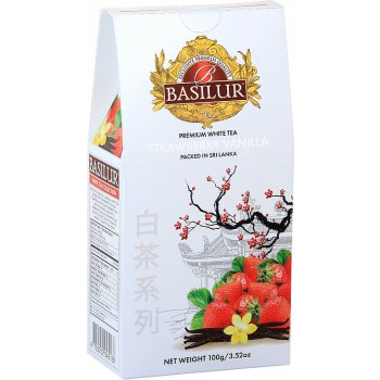 Basilur White Tea Strawberry Vanilla papír 100 g