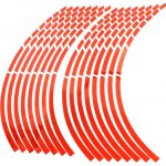 SEFIS Reflexní dělené proužky na kola motocyklu červená | Zboží Auto