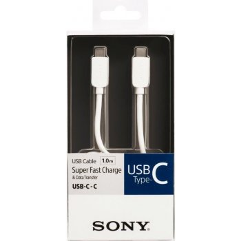 Sony CP-CC100 USB-C na USB-C 2.0, 100cm, bílý