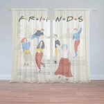 Sablio Záclony Seriál přátelé FRIENDS Postavy: 2ks 150x250cm – Zboží Mobilmania