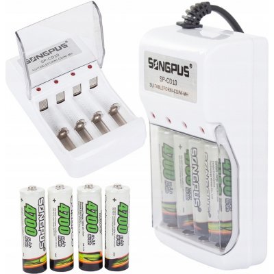 Songpus 06264 + 4x AA 4700 mAh – Zboží Živě
