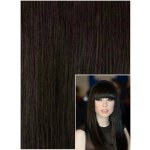 DELUXE Clip in 40cm REMY lidské vlasy PŘÍRODNĚ ČERNÉ – Zboží Dáma
