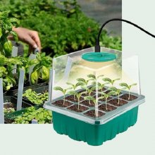 Chilli Manufaktura Mini skleník s LED osvětlením, 12-ti místný + 20 semínek chilli