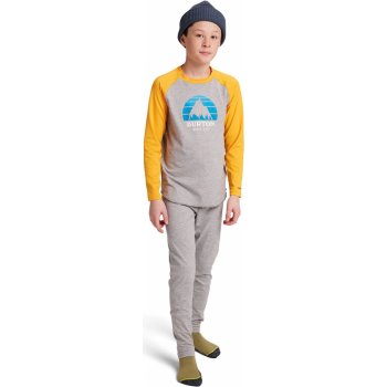 Burton Youth Tech Tee gray ehather/cadmium yellow