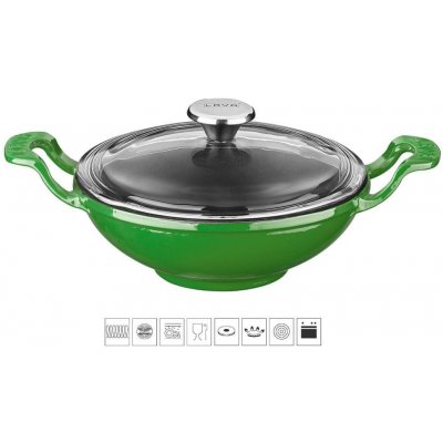 LAVA Litinový wok zelený 16 cm