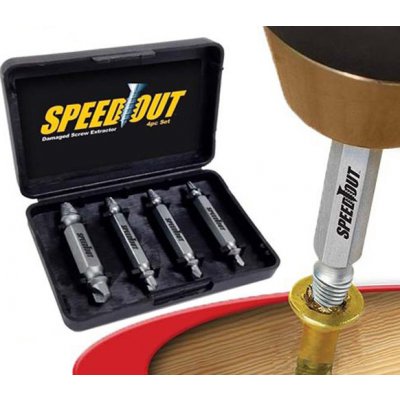 Speed Out - vytahovač stržených šroubů a vrutů - sada 4 velikos – Sleviste.cz