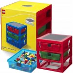 LEGO® AS_LEGO40950001 organizér se třemi zásuvkami červená – Zboží Dáma