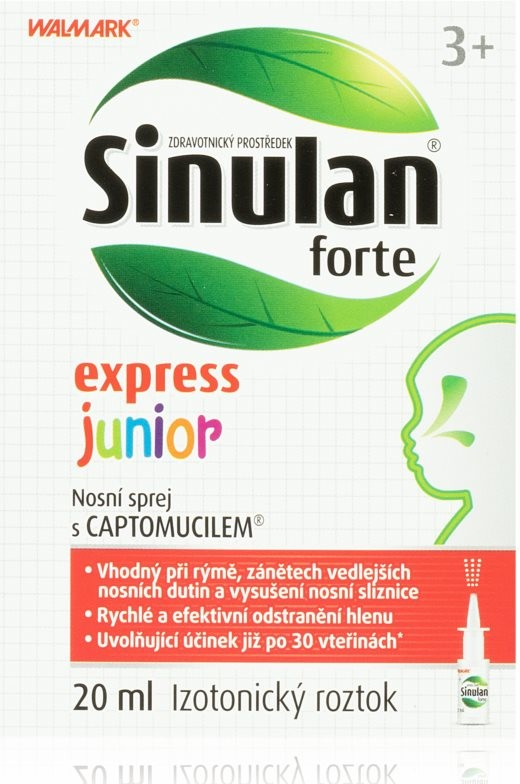 Walmark Sinulan Forte Junior nosní sprej 20 ml od 149 Kč - Heureka.cz