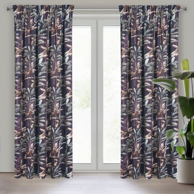 EUROFIRANY ZATEMŇOVACÍ ZÁVĚS NA PÁSCE NIKOL 140X270 CM VZOROVANÁ – Sleviste.cz