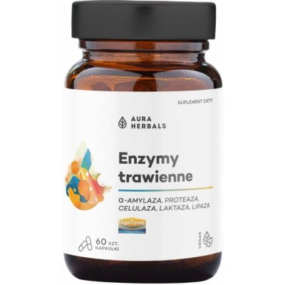 Aura Herbals Digestive Enzymes DigeZyme 150 mg 60 kapslí – Hledejceny.cz