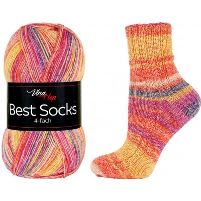 Best Socks - Vlna Hep - Ponožková příze 4 nitka Barva: 7345