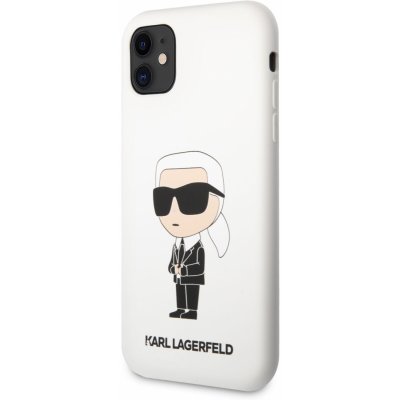 Karl Lagerfeld Liquid Silicone Ikonik NFT iPhone 11 bílé – Zboží Mobilmania