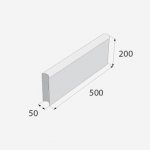 Presbeton obrubník ABO 4-20 50 x 5 x 20 cm přírodní beton 1 ks – Sleviste.cz