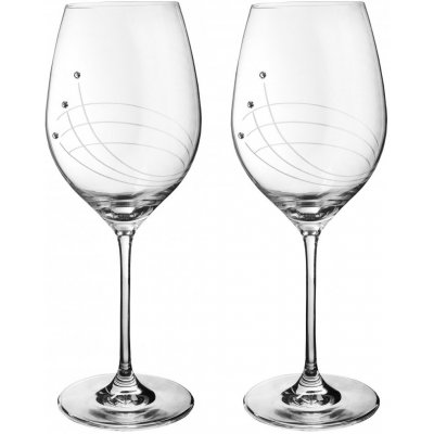 Semido Linie sklenic na víno s krystaly Preciosa 2 x 360 ml