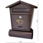 Poštovní schránka 280x310x50 mm hnědá – Hledejceny.cz