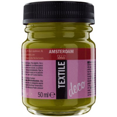 Deco Amsterdam Textile Barva na textil 50 ml olivově zelená 620 – Zboží Dáma
