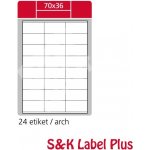 Generic samolepící etikety SK LABEL Plus A4 70 x 36 mm, 100 archů