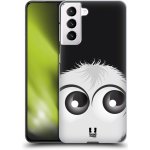 Pouzdro HEAD CASE Samsung Galaxy S21 / S21 5G Chlupatý smajlík černobílá – Zboží Mobilmania