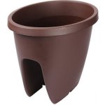 Plastkon Květináč na zábradlí Balconia 60 cm hnědý – Zboží Mobilmania