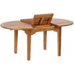 DEOKORK Teakový stůl ELEGANTE 180 / 240 x 100 x 78 cm ovál rozkládací – Hledejceny.cz