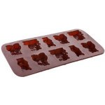 Banquet Silikonové formičky na čokoládu zvířátka 1 20,4x10,5x1,4cm Culinaria brown – Hledejceny.cz