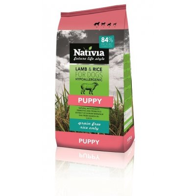 Nativia Puppy Lamb & Rice 15 kg – Hledejceny.cz