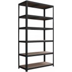 Fistar Regál 2400 x 1000 x 500 mm lak 6 polic černý – HobbyKompas.cz