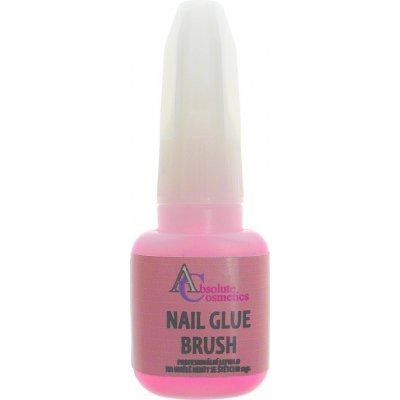 Absolute Cosmetics Nail Glue Brush profesionální lepidlo na umělé nehty se štětcem 10 g – Zboží Dáma