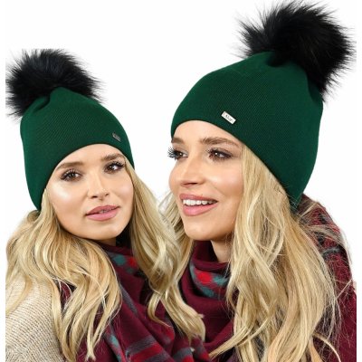 Fashionweek dámská zimní čepice s bambulí ZIZI15/A13 Zelená – Zboží Mobilmania