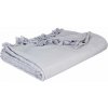 Přehoz Atmosphera přehoz na postel Bavlněný s třásněmi šedý 160 x 220 cm