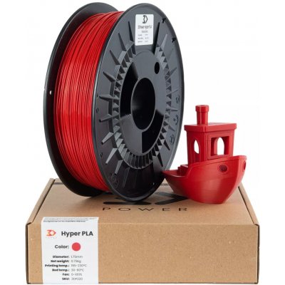 3DPower Hyper PLA červená Flame Red Blue 1.75mm 0.75 kg